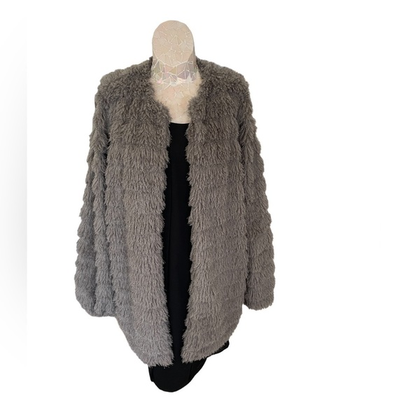 tularosa Ricci Faux Fur Jacket Gray Medium - Picture 9 of 14